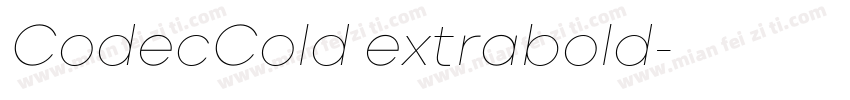 CodecCold extrabold字体转换